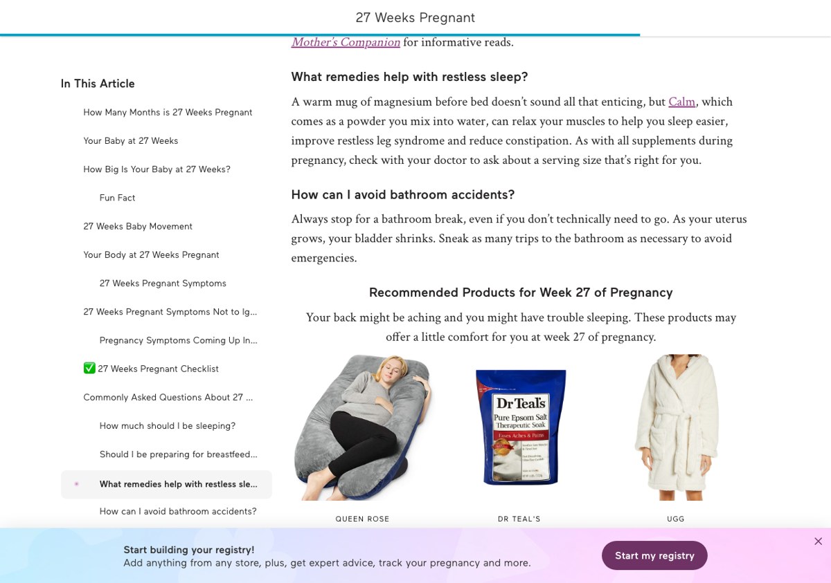 Babylist|27 周商品模块:从症状自然接商品