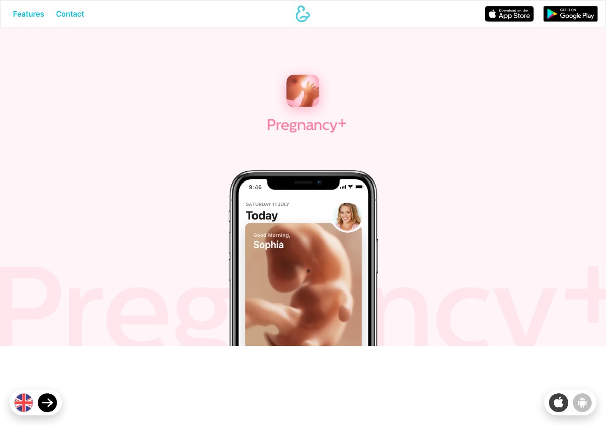 Pregnancy+|官网:视觉化胎儿模型和每日内容